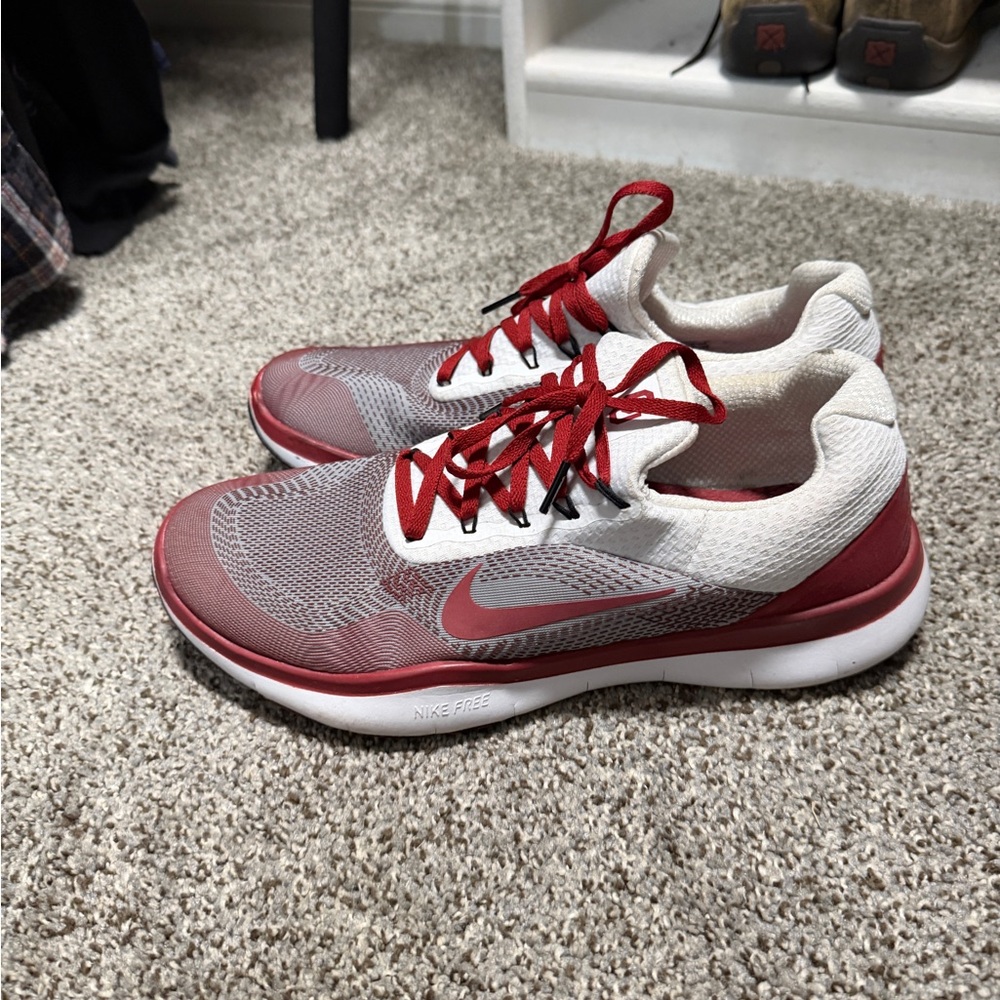 Nike Crimson and Ivory Athletic Sneakers